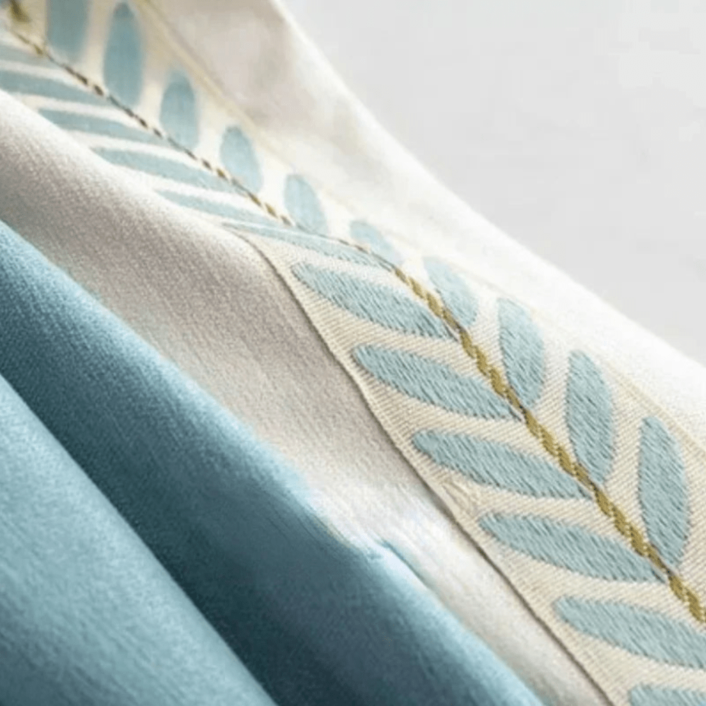 Rideau salon bleu occultant original L'atelier Rideau