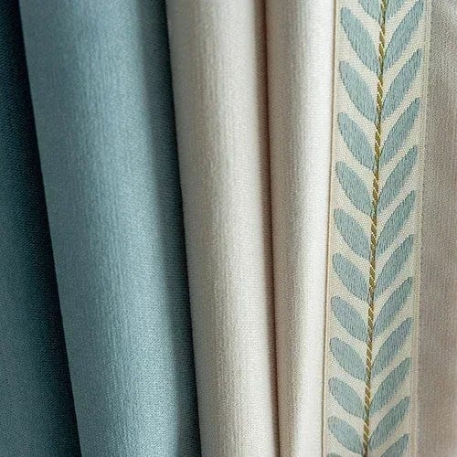 Rideau salon bleu occultant original Rideau / 100cm x 250cm / Crochet L'atelier Rideau