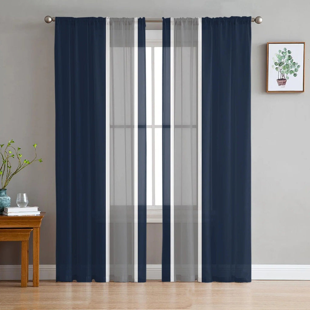 Rideau salon bleu prestige 100cm x 250cm / Passe-tringle L'atelier Rideau