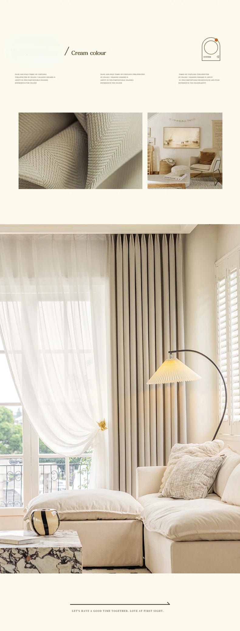 Rideau salon crème obscurcissant L'atelier Rideau