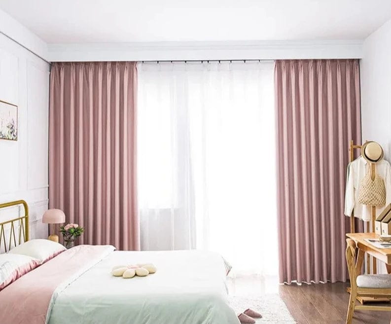 Rideau salon rose soyeux L'atelier Rideau