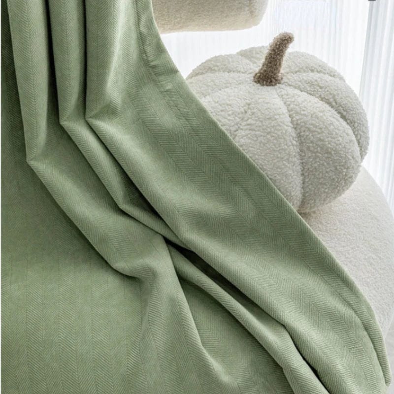 Rideau salon vert matcha obscurcissant 100cm x 250cm / Crochet L'atelier Rideau