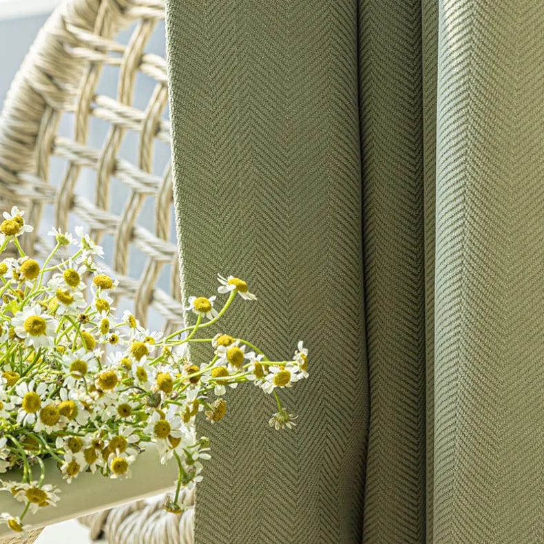 Rideau salon vert matcha obscurcissant L'atelier Rideau