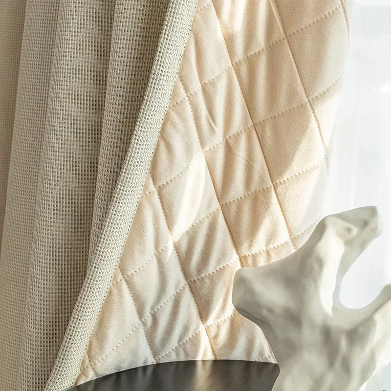Rideau thermique beige double couche L'atelier Rideau