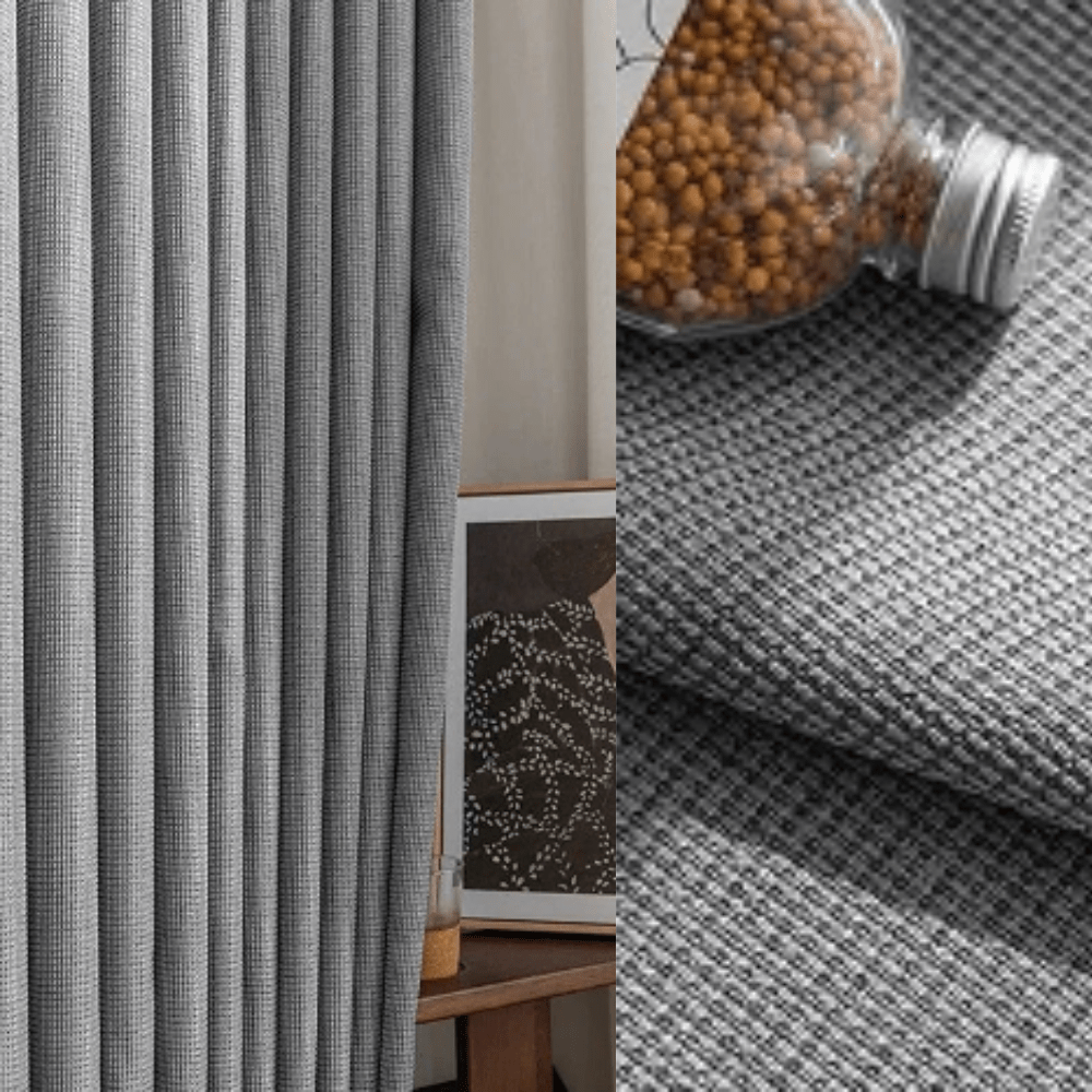 Rideau thermique gris clair double couche L'atelier Rideau