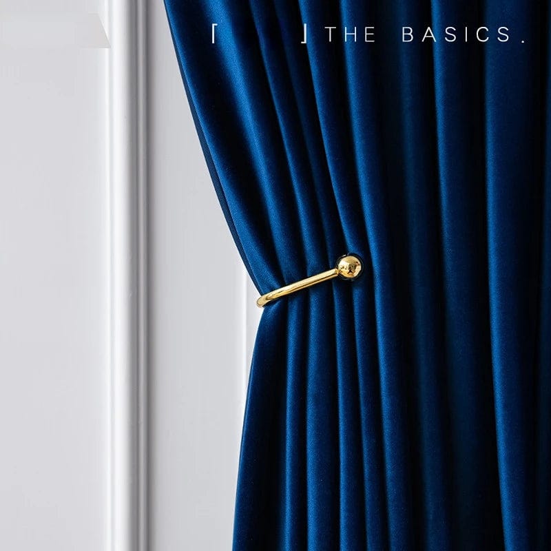 Rideau velours bleu klein intemporel L'atelier Rideau