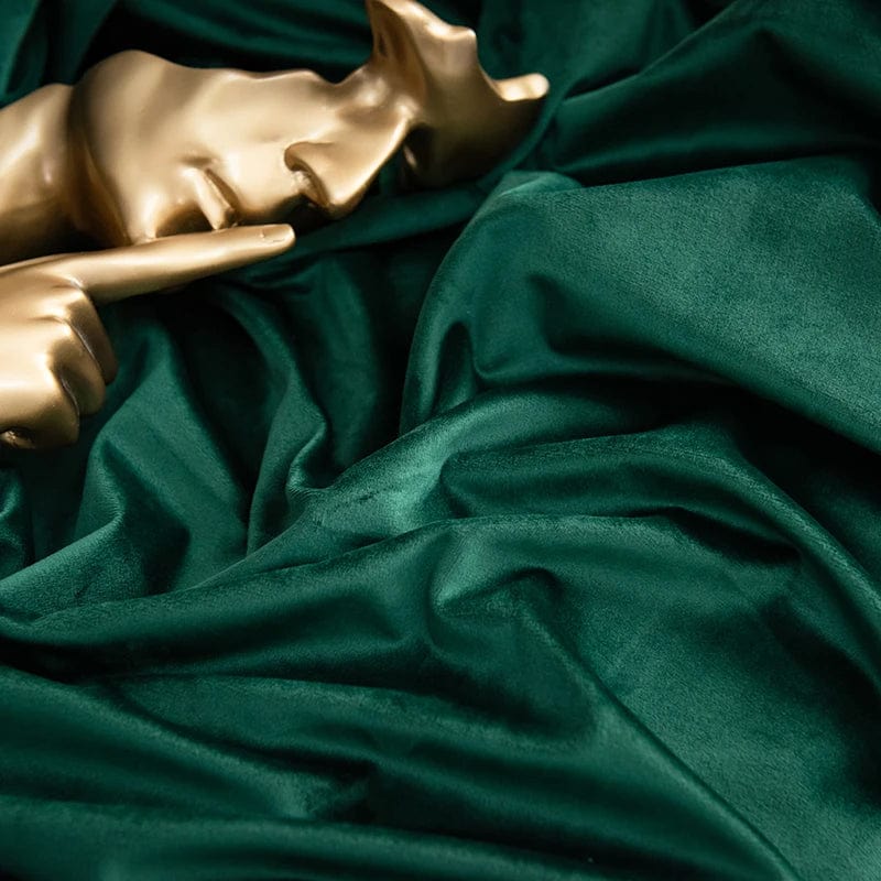 Rideau velours vert occultant chic L'atelier Rideau