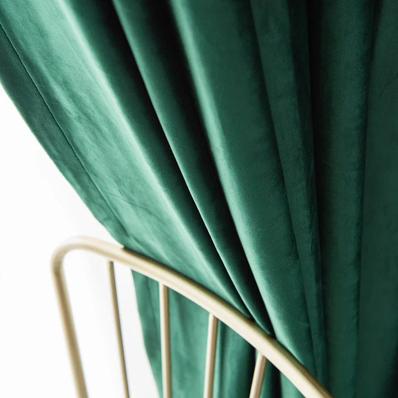 Rideau velours vert occultant chic L'atelier Rideau