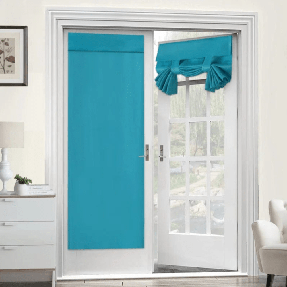 Store tissu bleu tiffany L'atelier Rideau