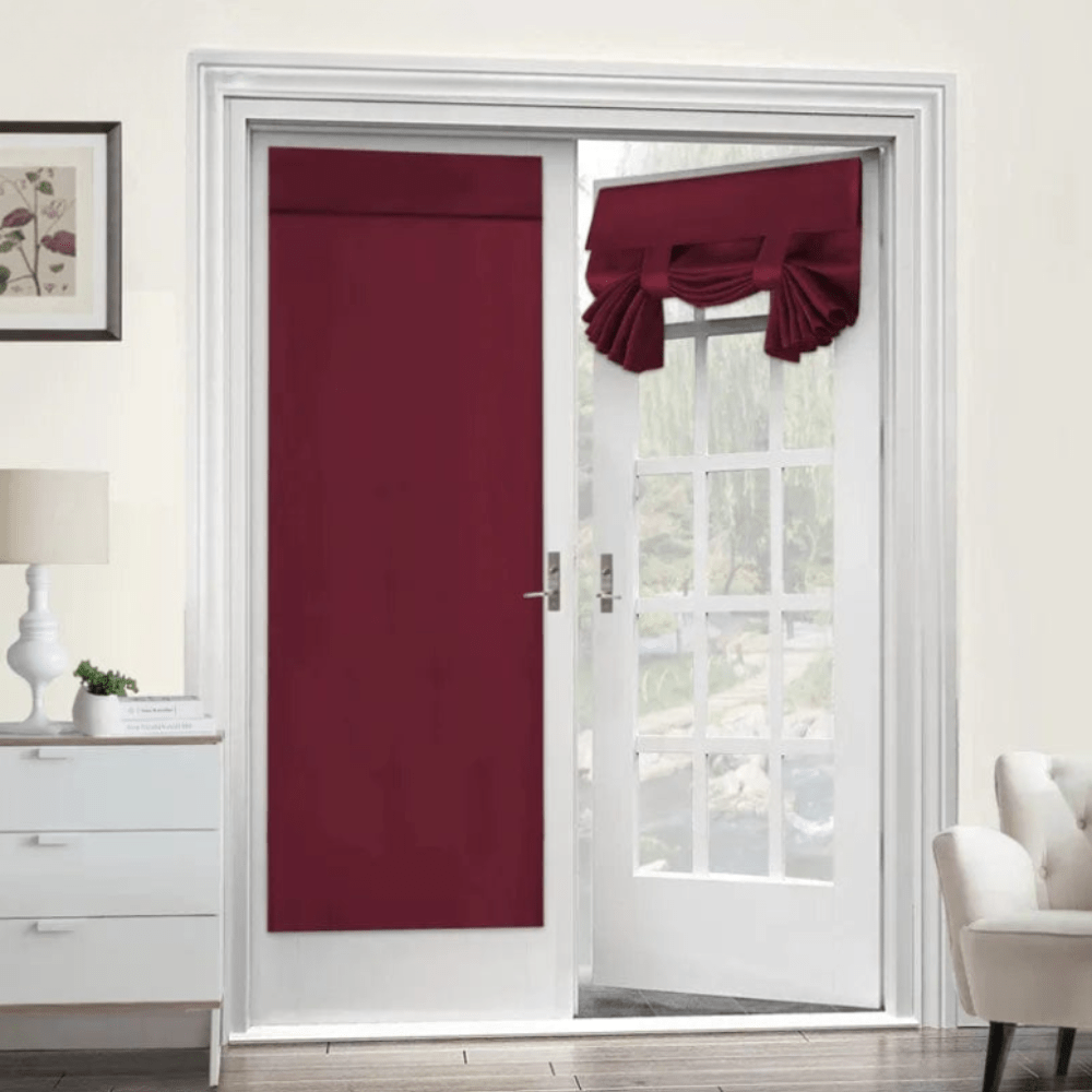 Store tissu rouge L'atelier Rideau