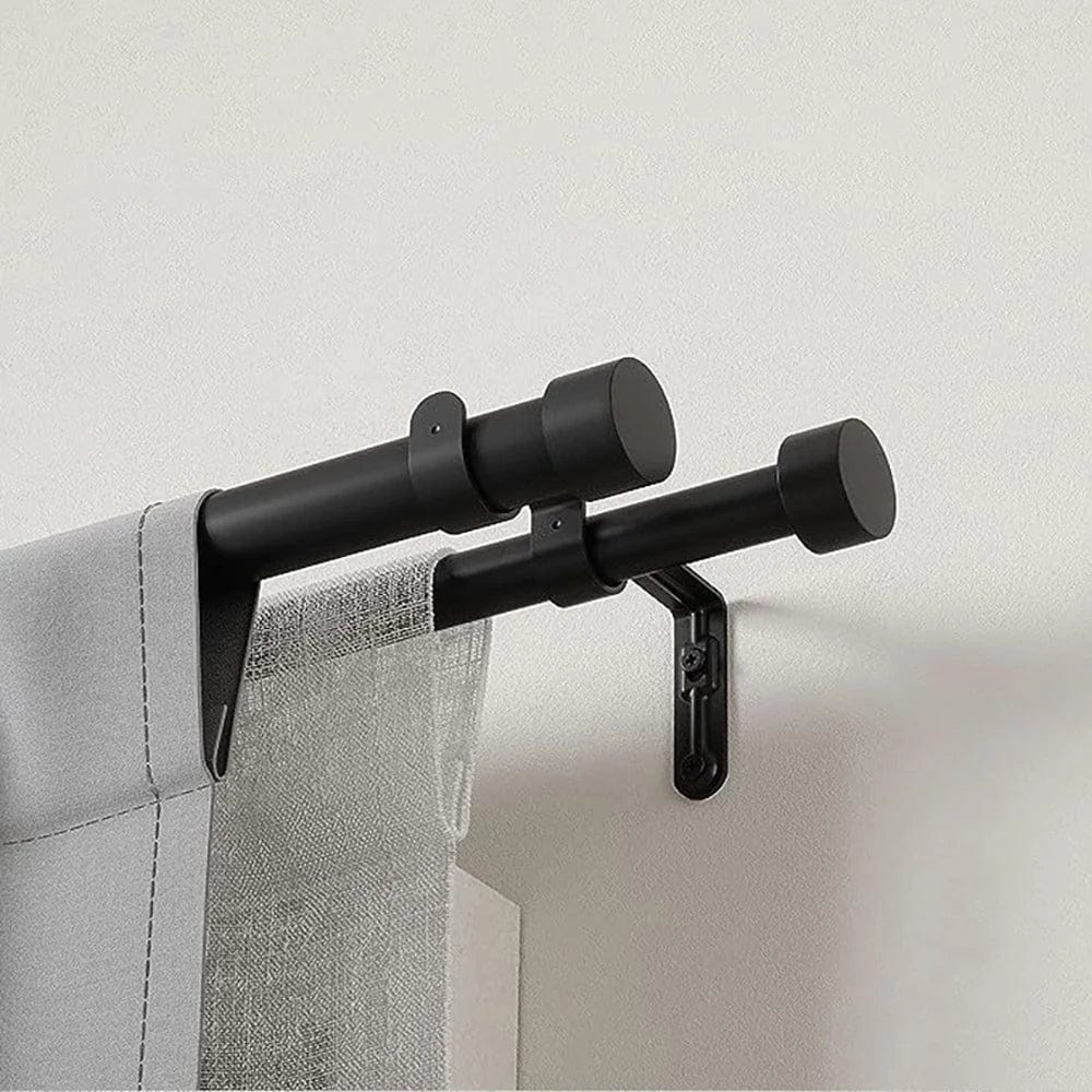 Tringle à rideau acier noir longue et ajustable L'atelier Rideau