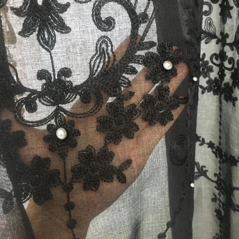 Voilage noir élégant L'atelier Rideau